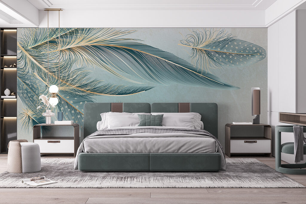 Plumes sur fond blanc — intérieur 2