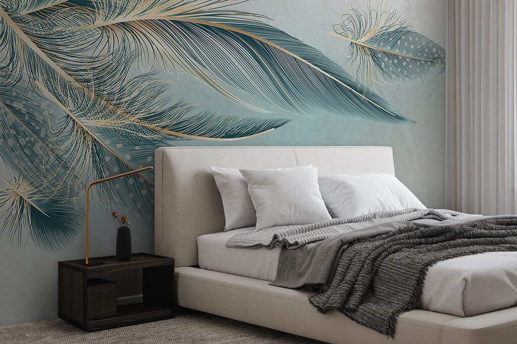 Plumes sur fond blanc — intérieur 3