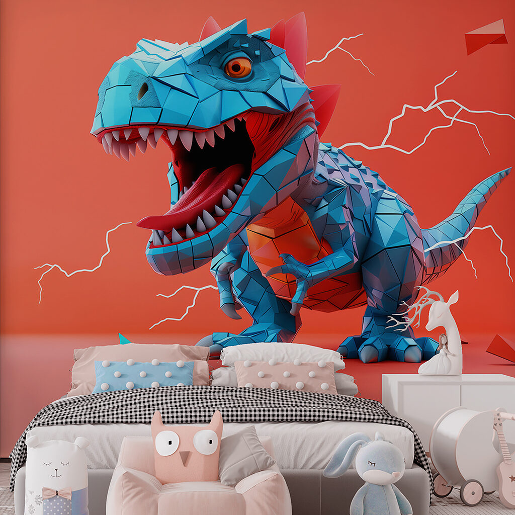 Dinosaure bleu et éclairs — intérieur 4
