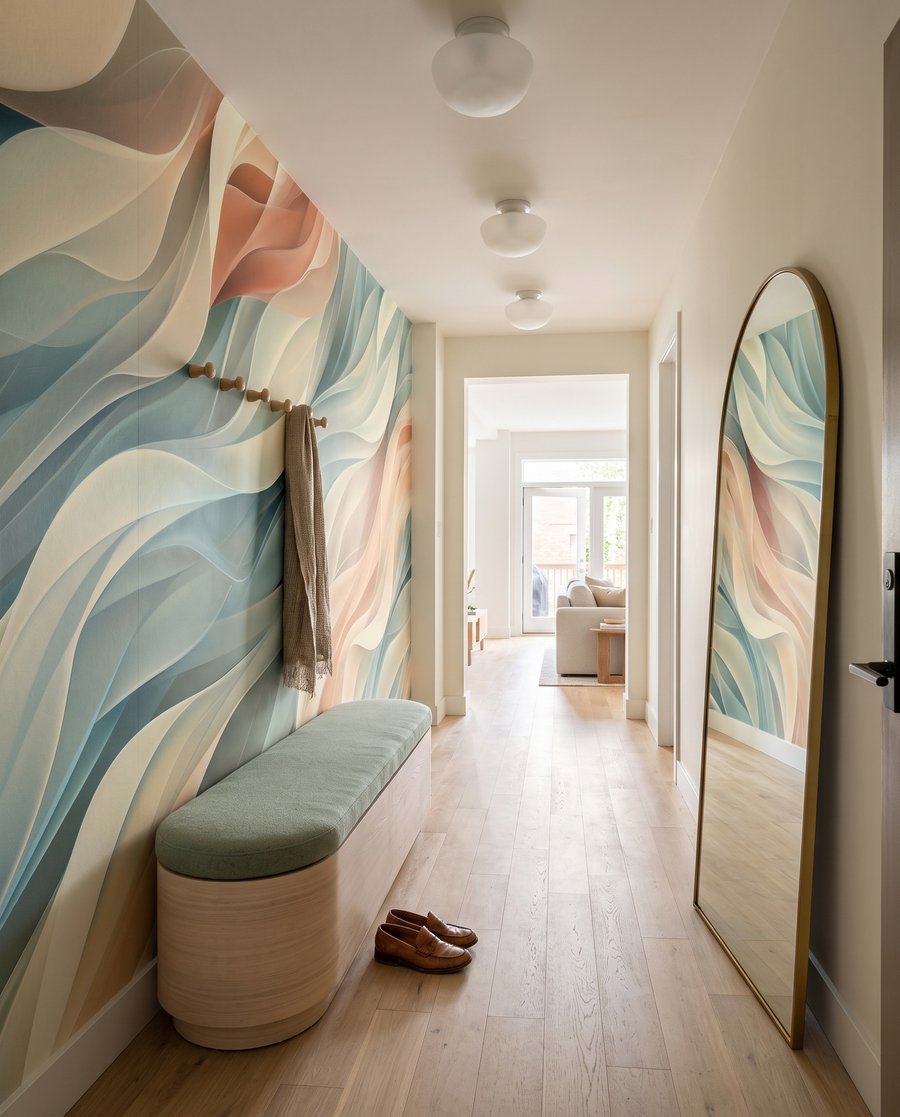 Vagues pastel en éventail — intérieur 6