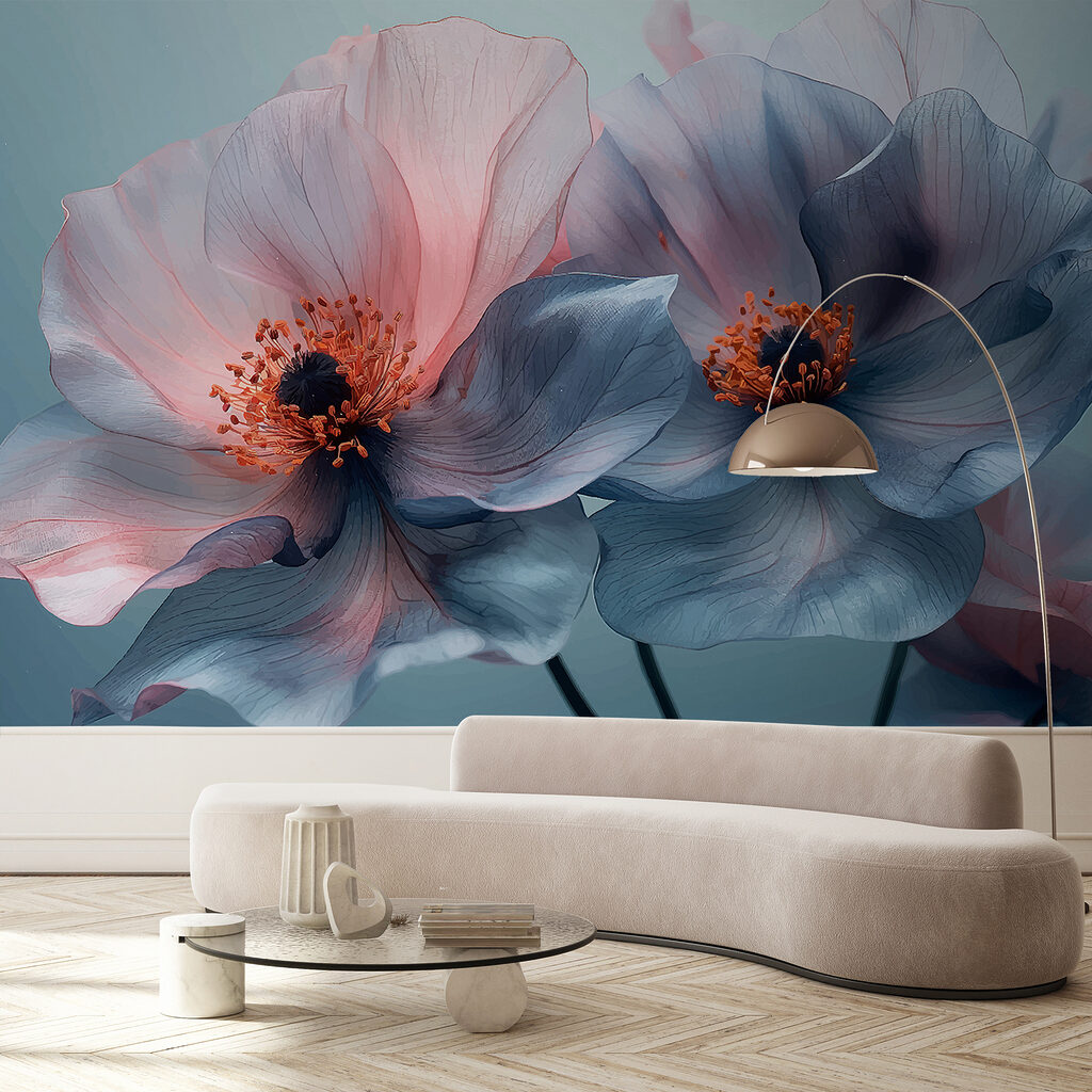 Deux fleurs pastel — intérieur 1