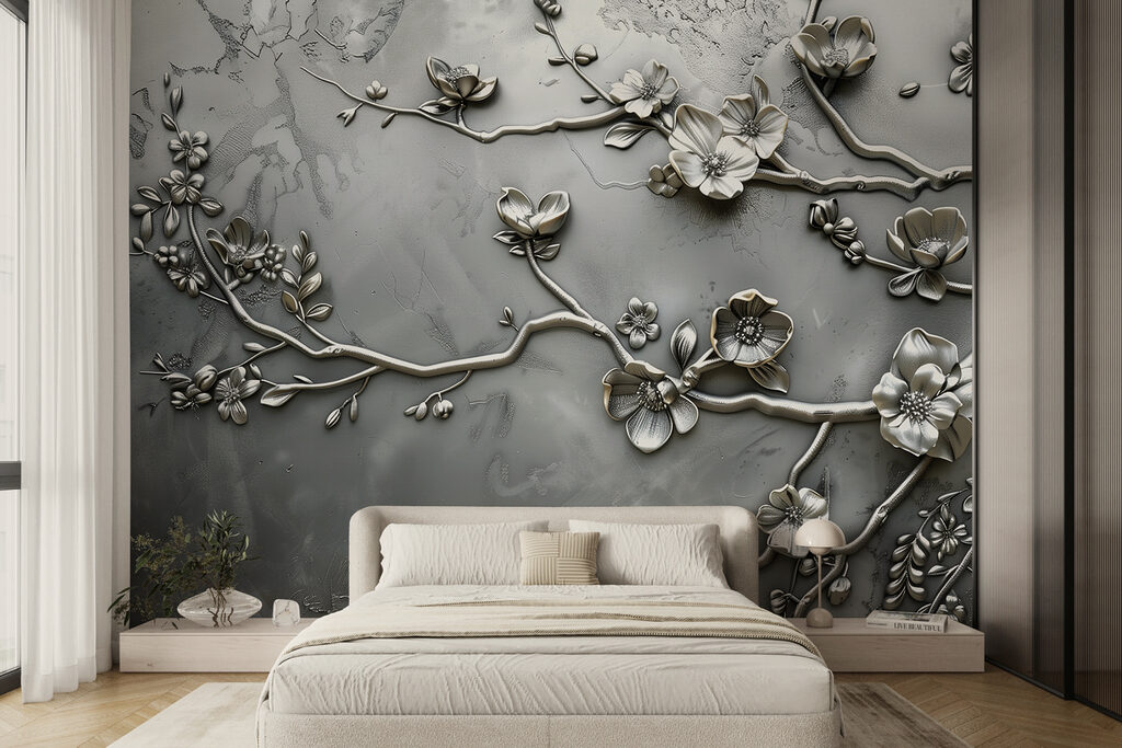 Fleurs aux liserés brillants — intérieur 2