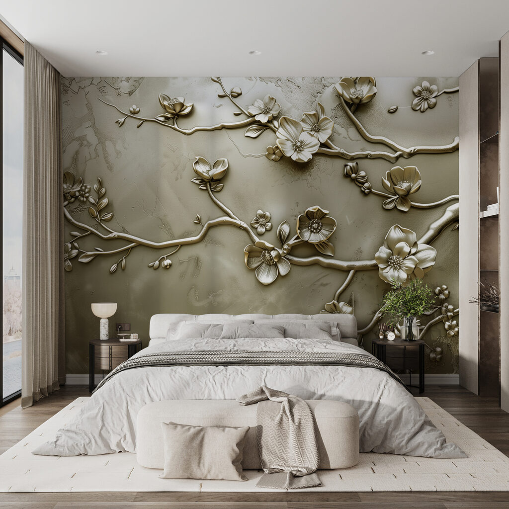 Fleurs aux liserés brillants — intérieur 1