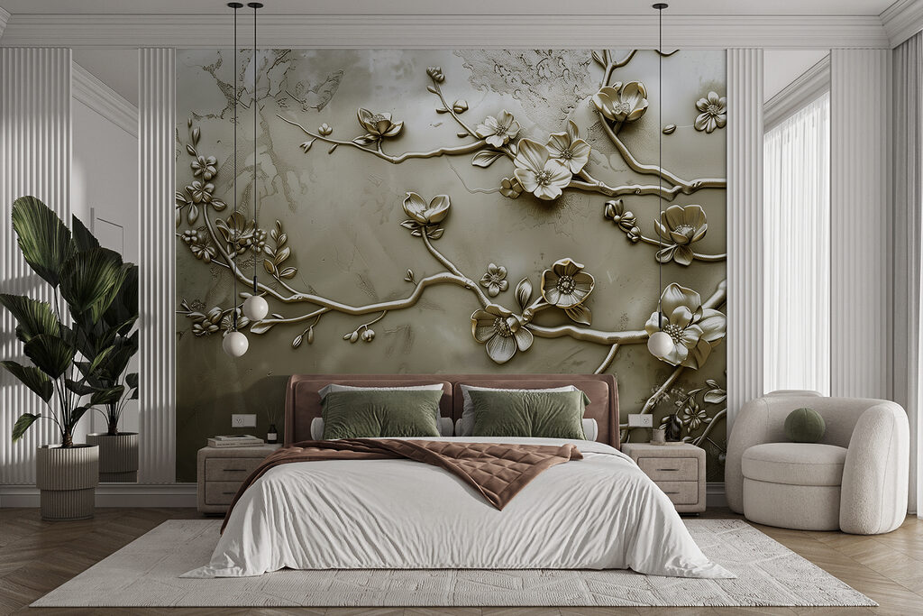 Fleurs aux liserés brillants — intérieur 2