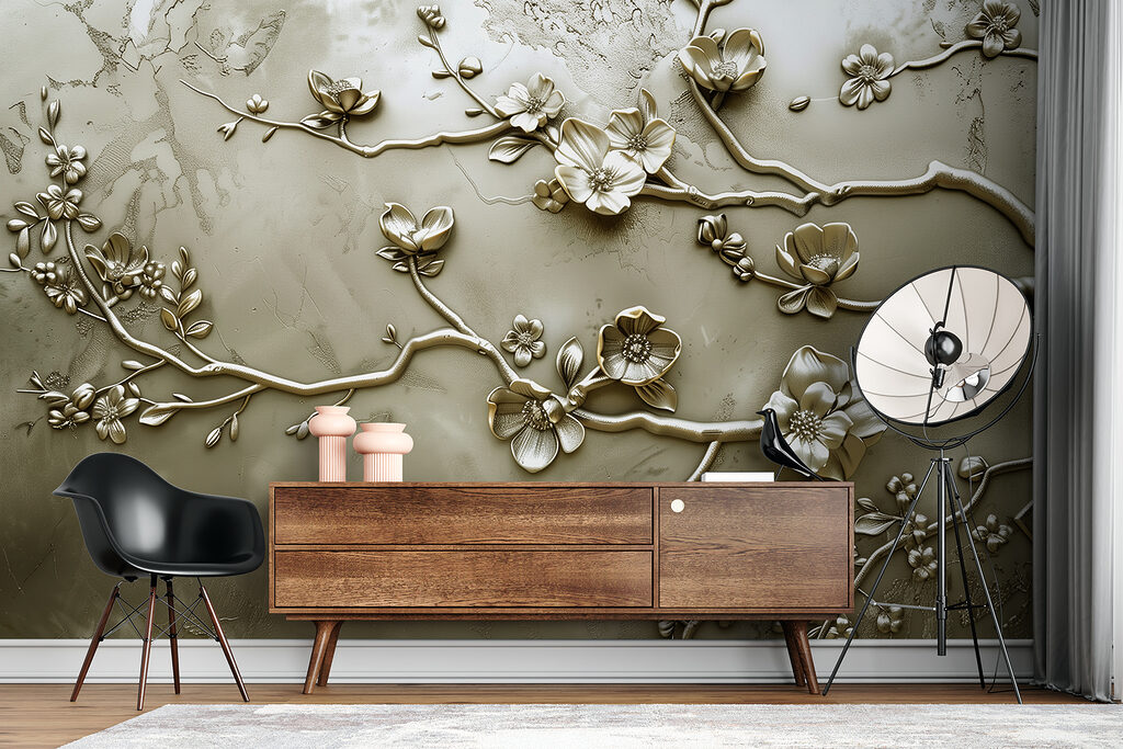 Fleurs aux liserés brillants — intérieur 3