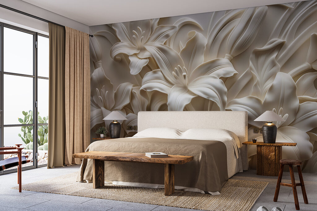 Fleurs blanches et ombres — intérieur 1