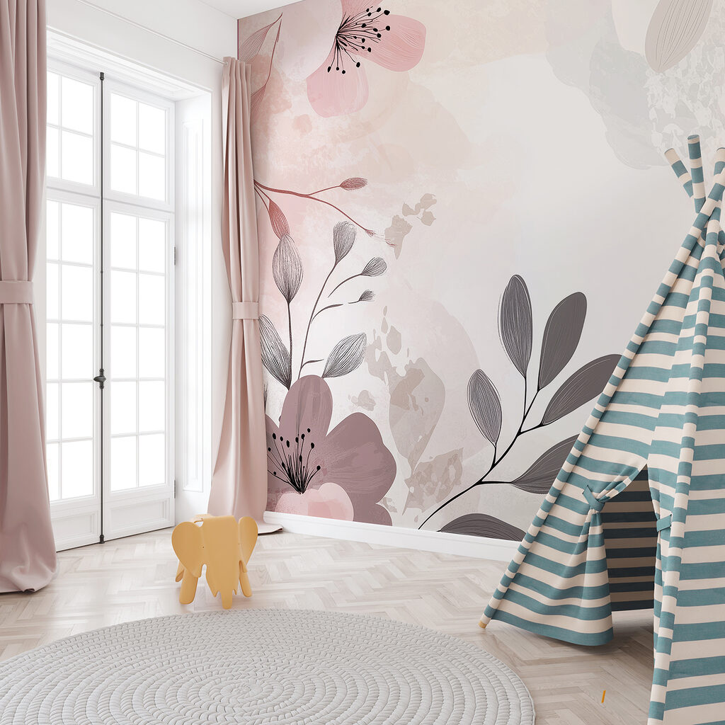 Cadre fleuri dans un intérieur