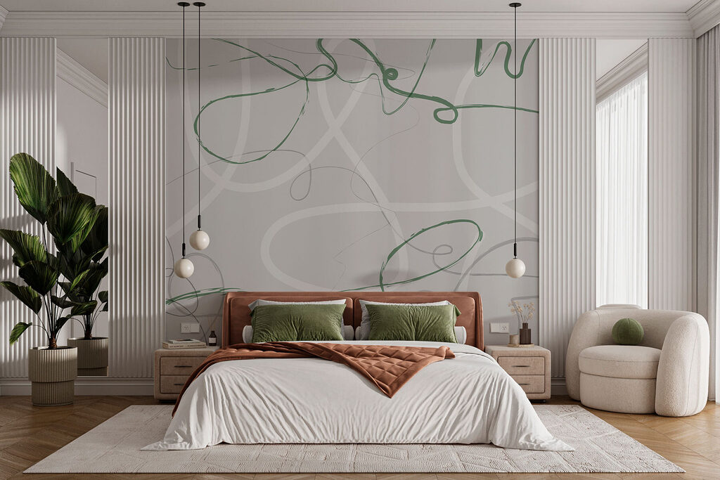 Lignes entrelacées dans un intérieur
