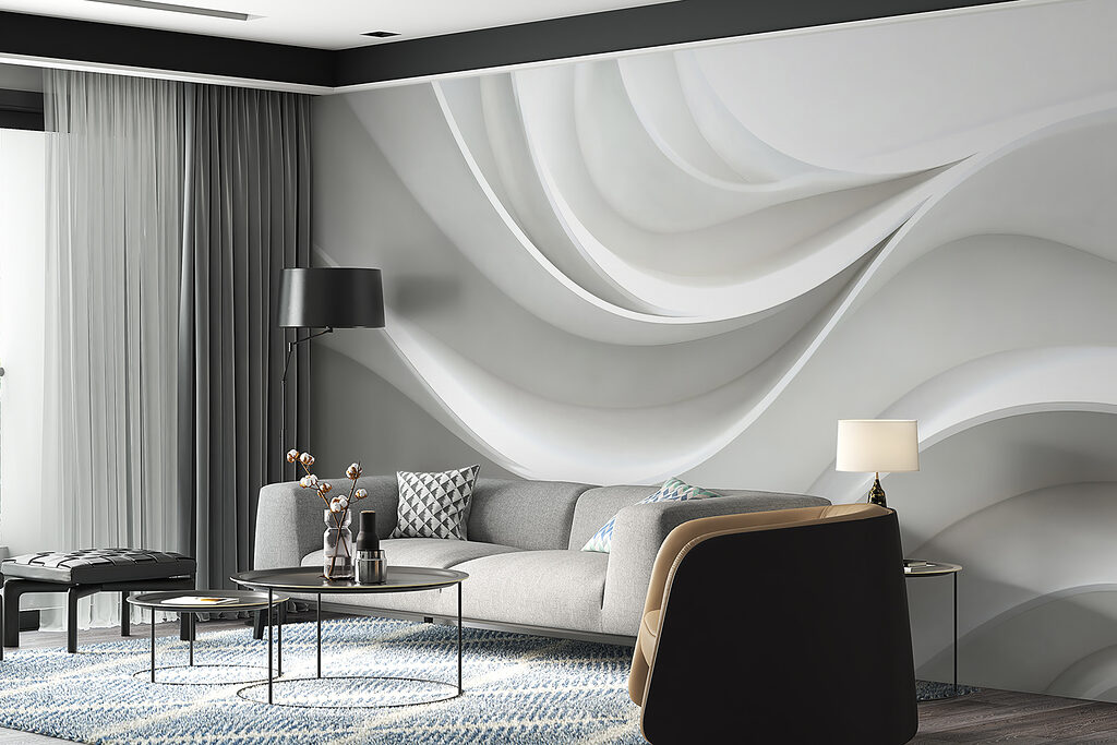 Lumière en vagues dans un intérieur