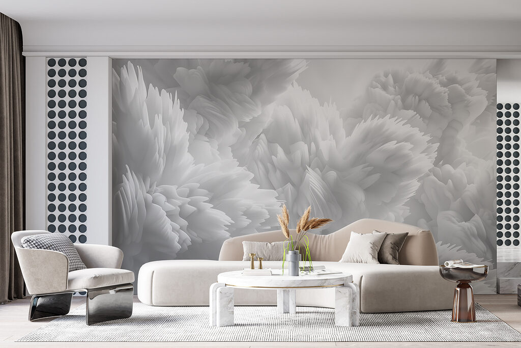Corolles blanches abstraites — intérieur 2