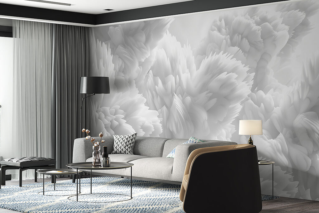 Corolles blanches abstraites — intérieur 3