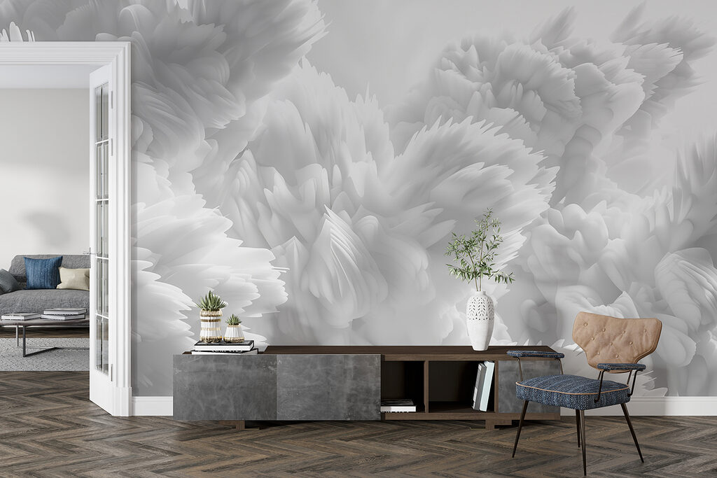 Corolles blanches abstraites — intérieur 5