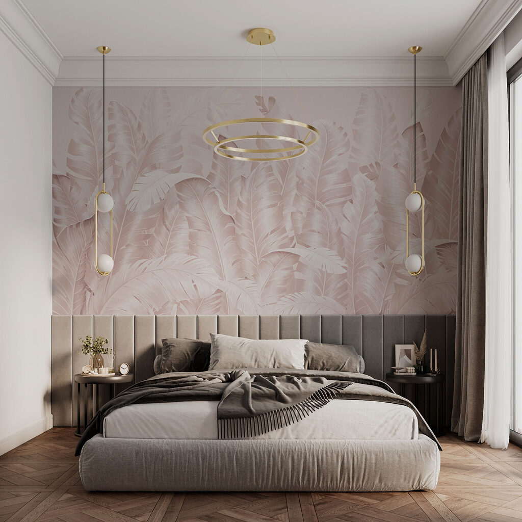 Palmes superposées dans un intérieur