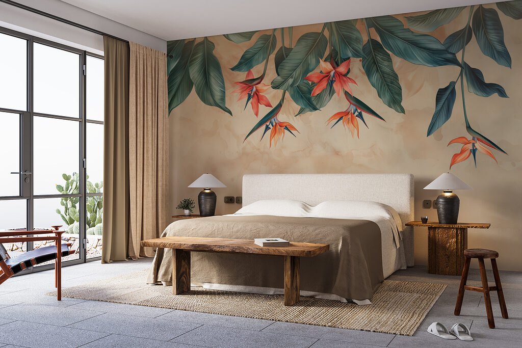 Fleurs tropicales en cascade — intérieur 1