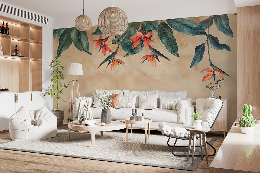 Fleurs tropicales en cascade — intérieur 7
