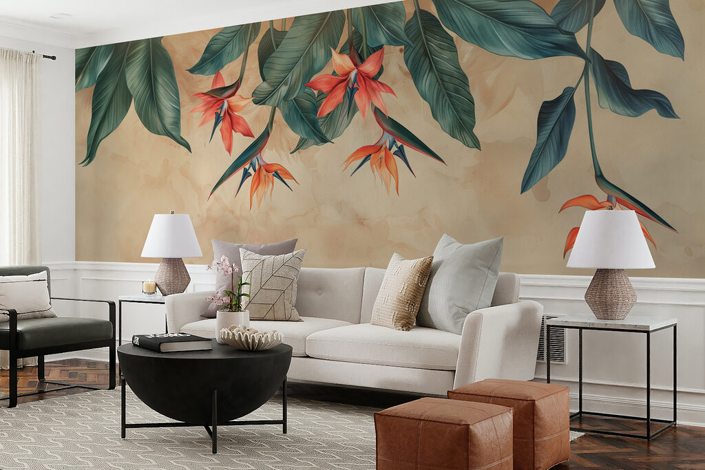 Fleurs tropicales en cascade — intérieur 8