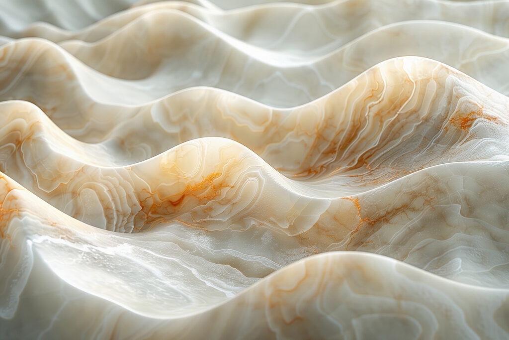 Vagues finement veinées — motif complet