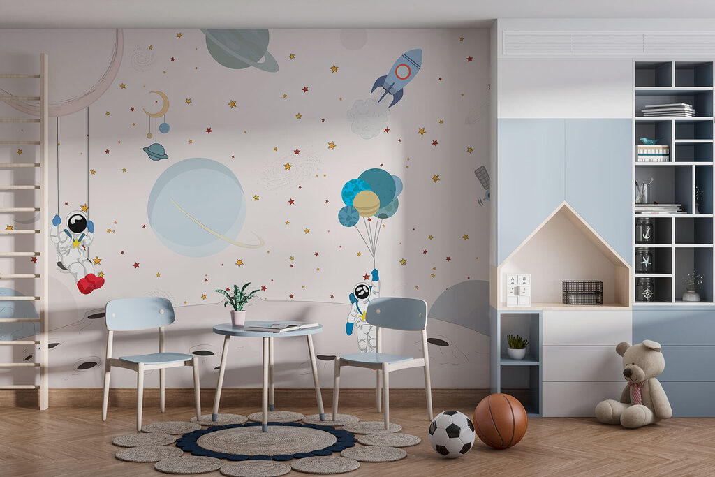 Astronautes sur la lune — intérieur 1
