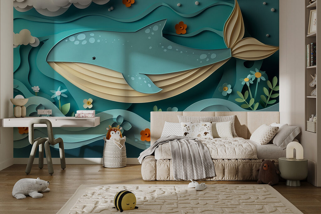 Baleine façon papier découpé — intérieur 2