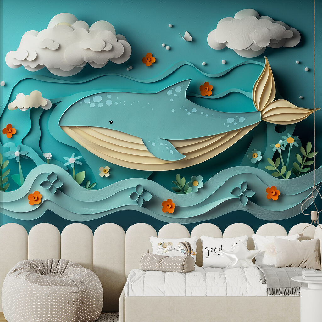 Baleine façon papier découpé — intérieur 4