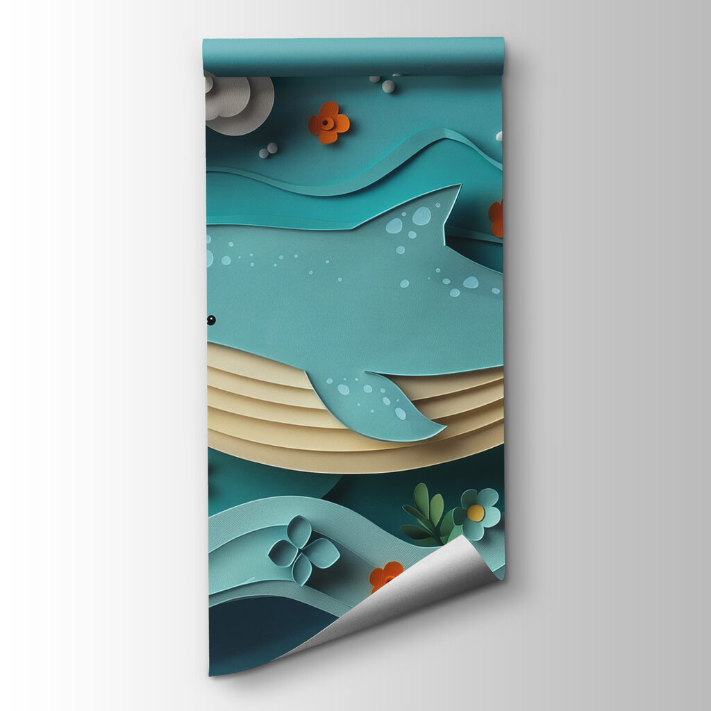 Baleine façon papier découpé — vue du produit