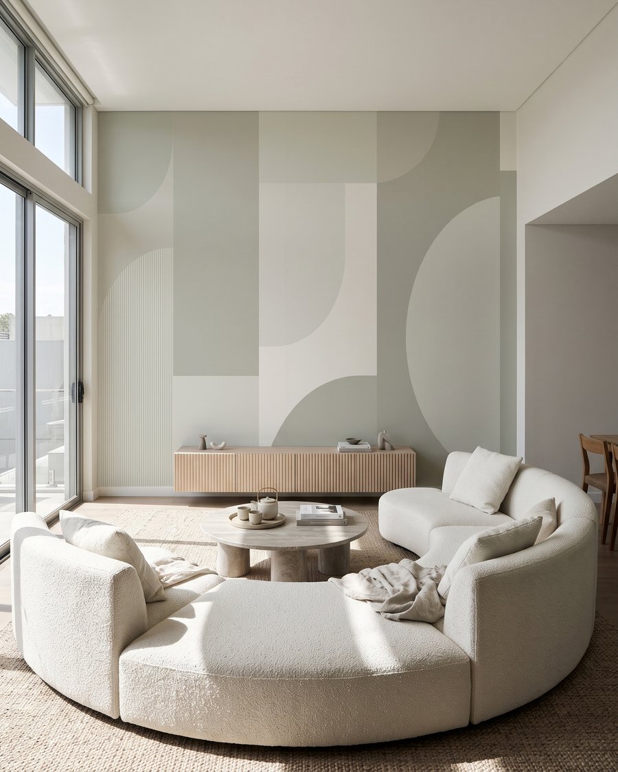 Rectangles et demi-cercles — intérieur 1