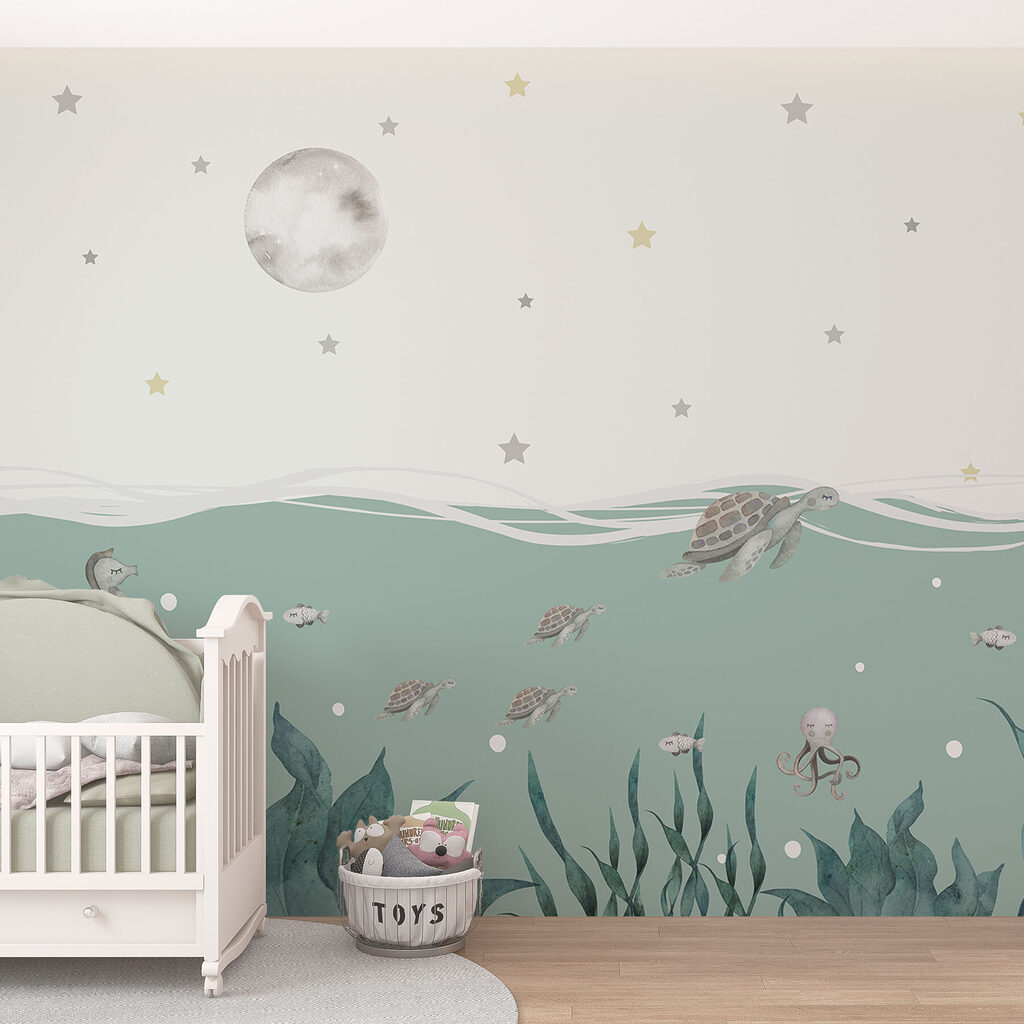 Clair de lune sous-marin dans un intérieur