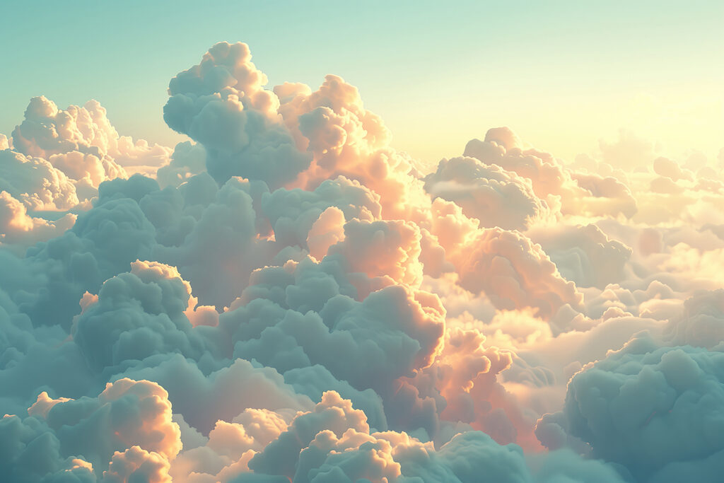 Nuages qui s’élèvent — motif complet