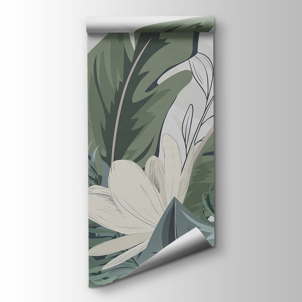 Feuilles tropicales et palmes — vue du produit