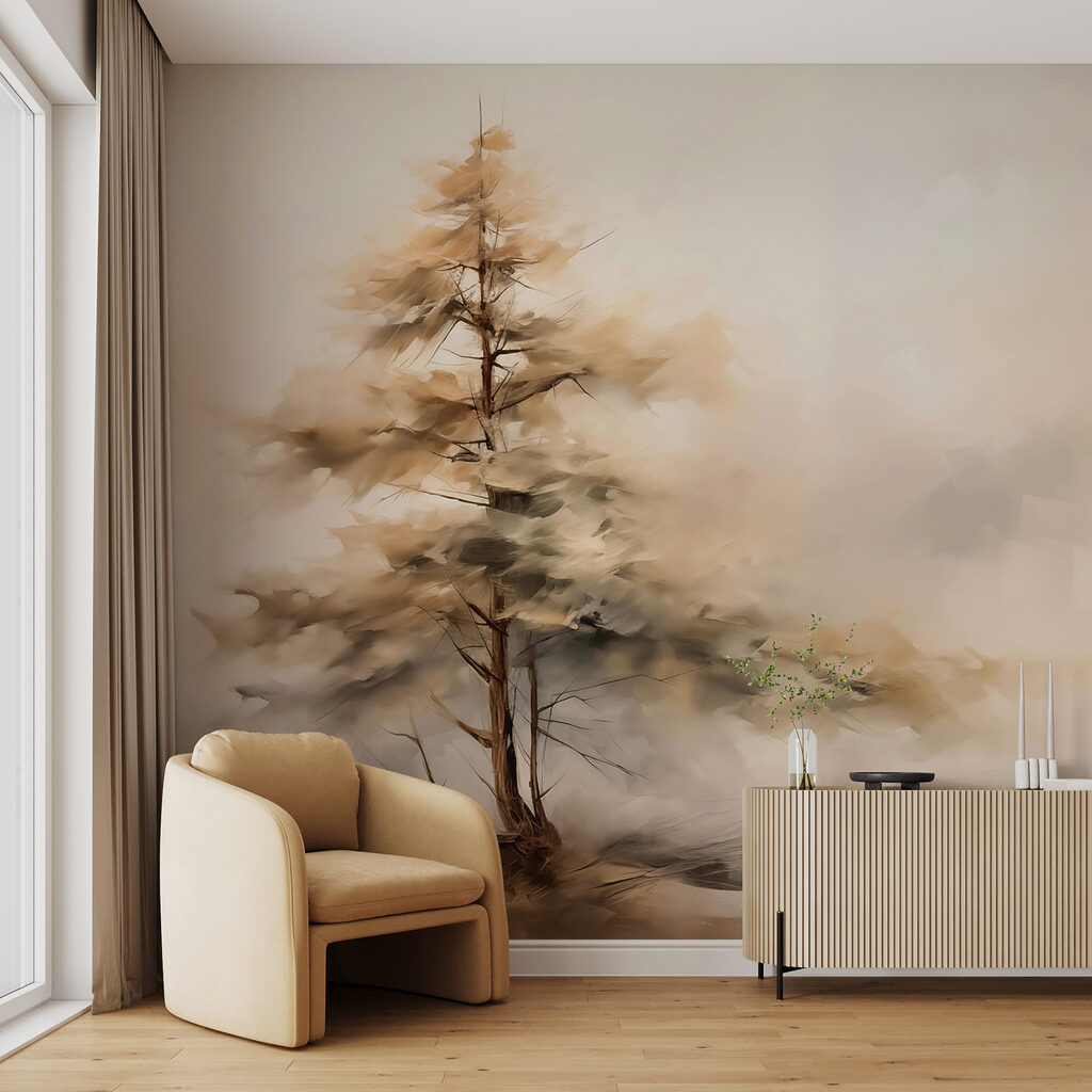 Arbre solitaire dans un intérieur