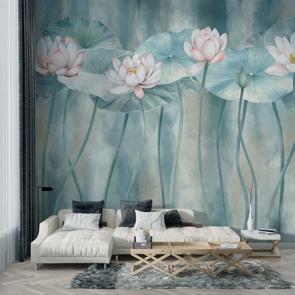 Lotus sur tiges courbées — intérieur 2
