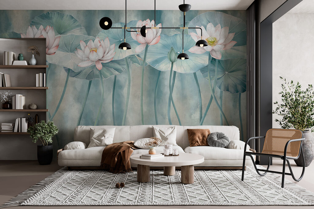 Lotus sur tiges courbées — intérieur 3