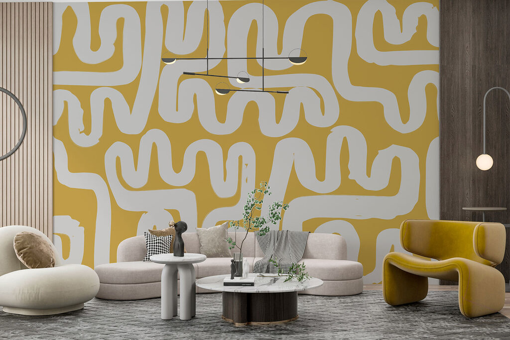 Lignes en boucles dans un intérieur