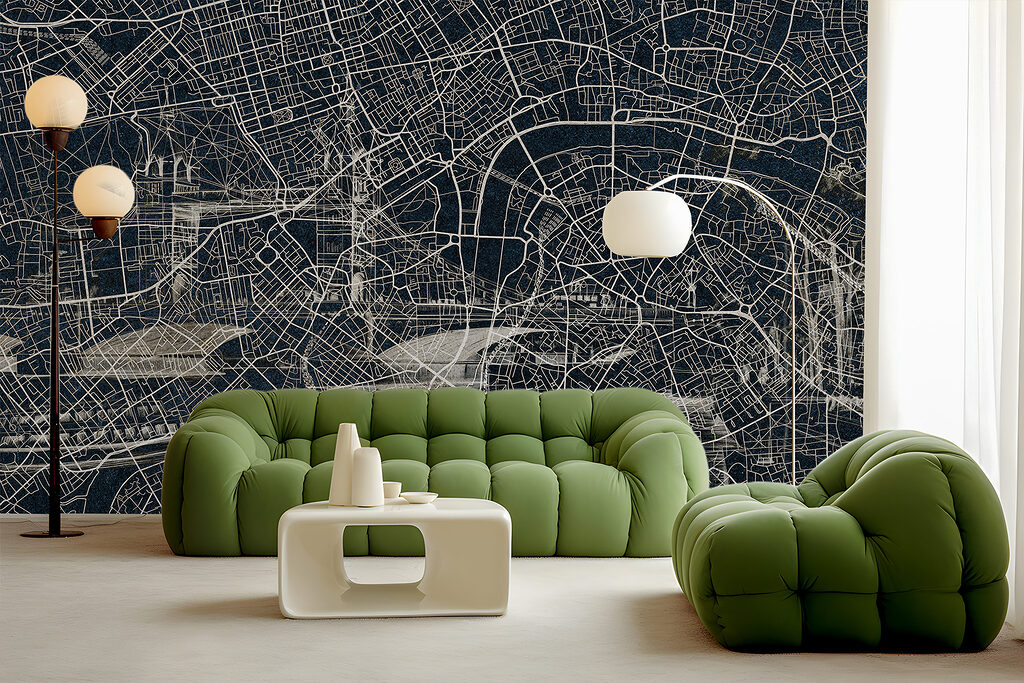 Rues et voies d’eau dans un intérieur