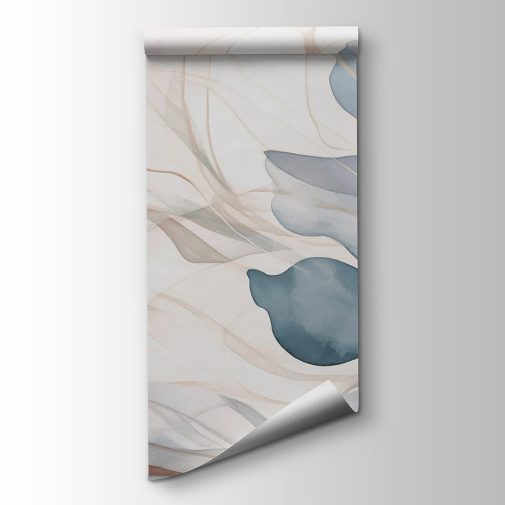 Courbes de feuilles bleues — vue du produit