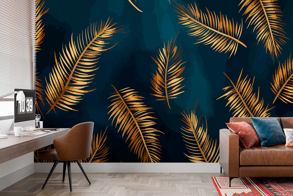 Palmes sur fond sombre — intérieur 1