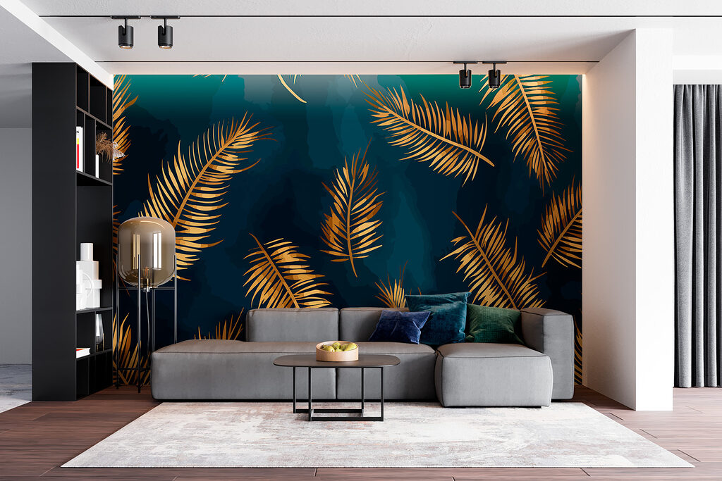 Palmes sur fond sombre — intérieur 2