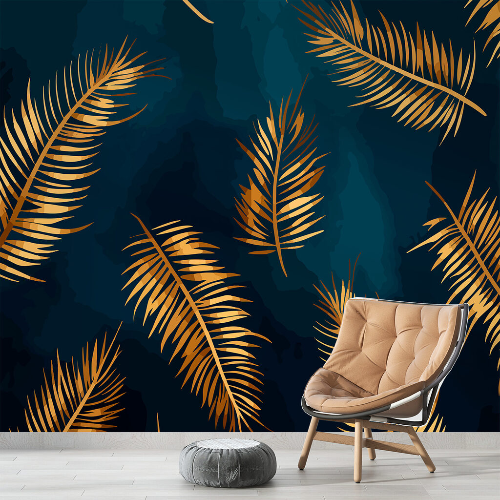 Palmes sur fond sombre — intérieur 3