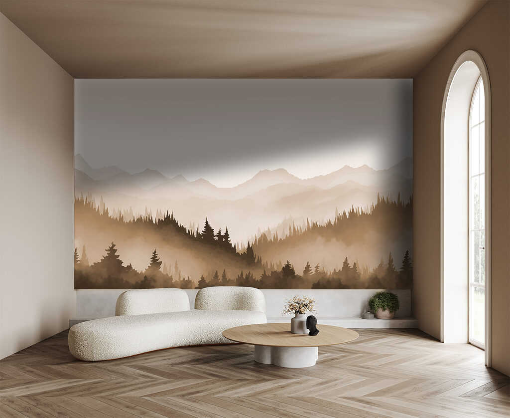 Pins et montagnes lointaines — intérieur 2