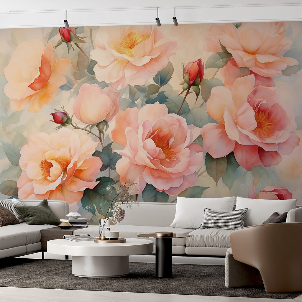 Roses délicates en pastel — intérieur 2