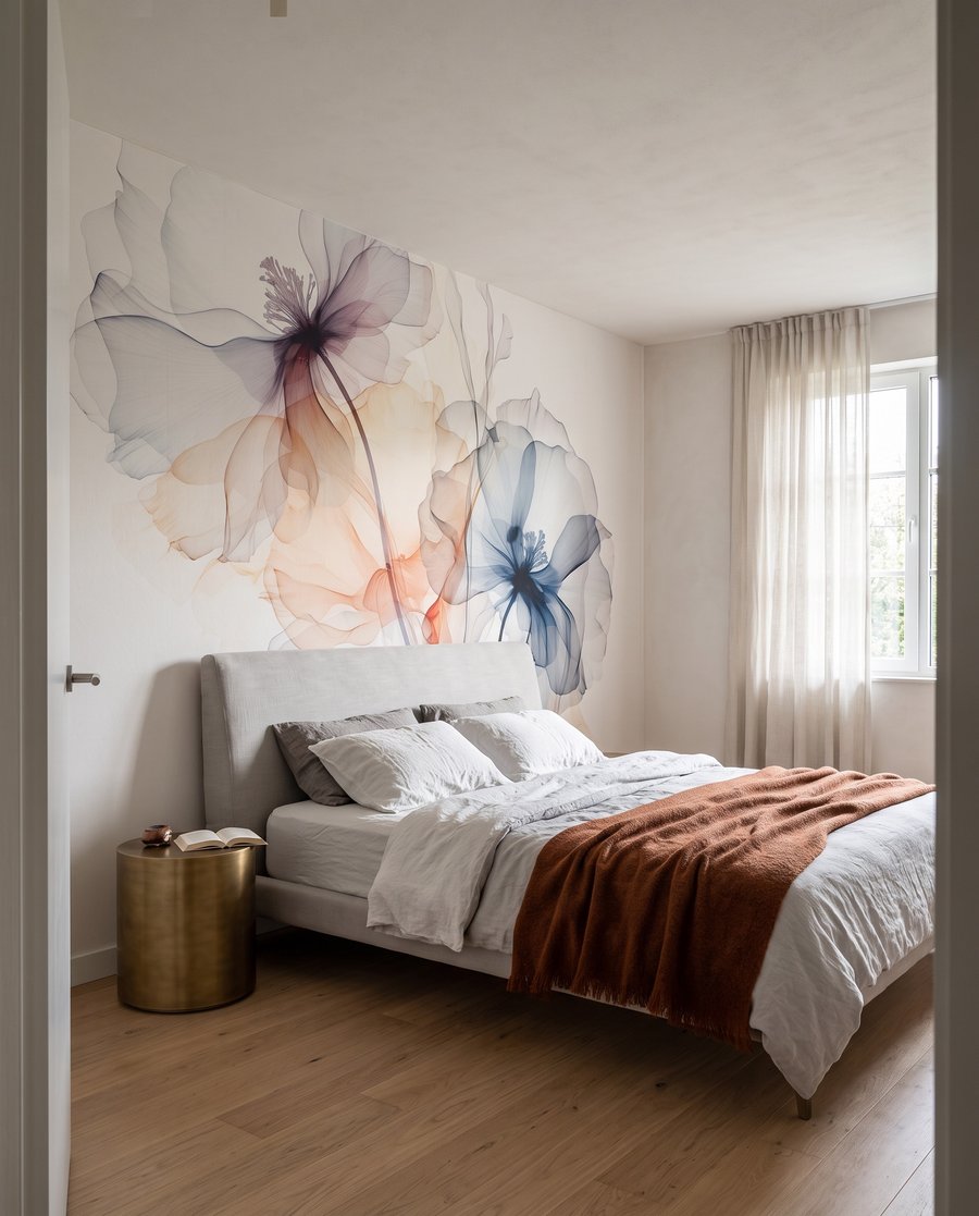 Fleurs de lumière dans un intérieur