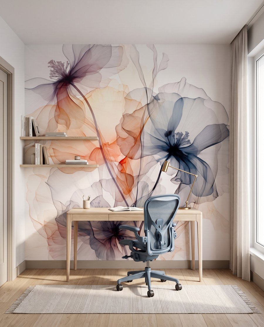 Fleurs de lumière dans un intérieur