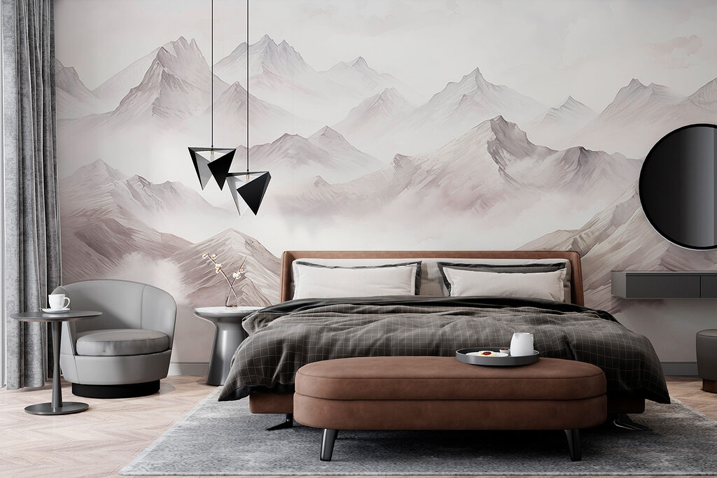 Pics dans les nuages dans un intérieur