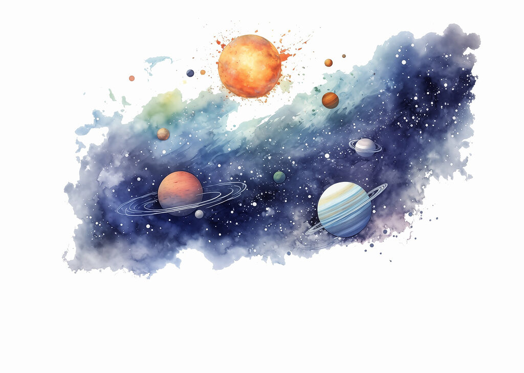 Soleil parmi les étoiles — motif complet