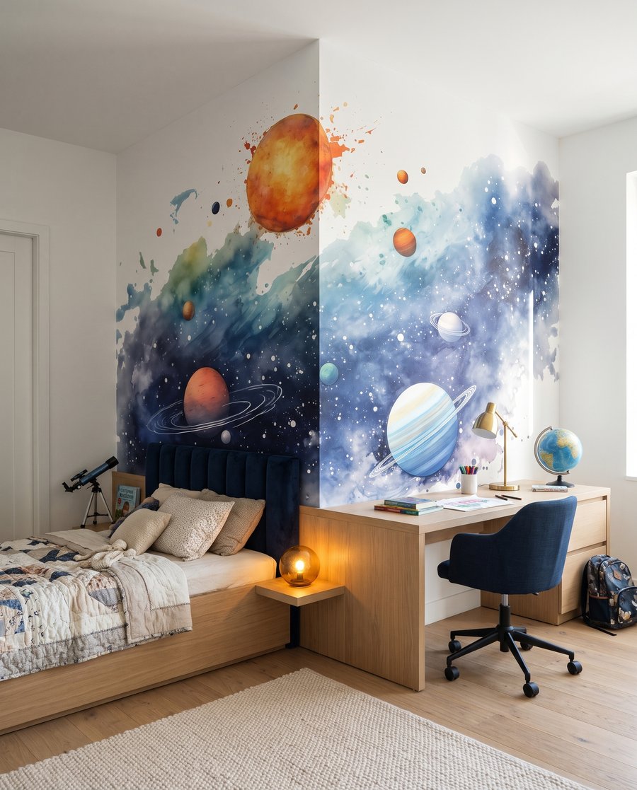 Soleil parmi les étoiles dans un intérieur