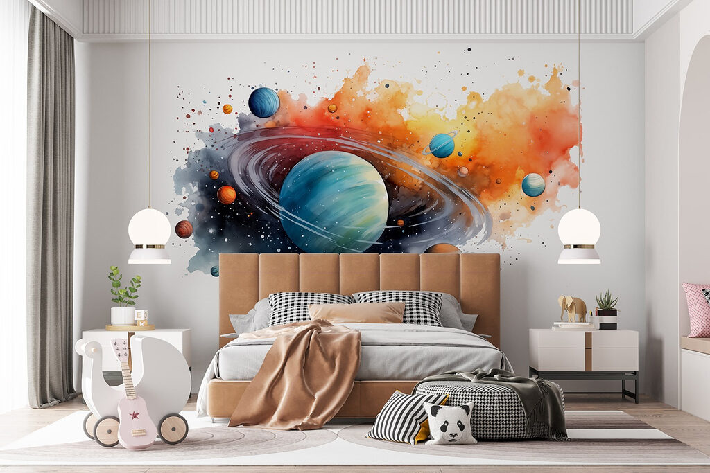 Planètes à l’aquarelle — intérieur 1