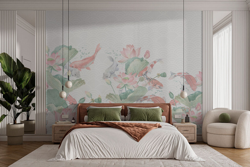 Poissons parmi les lotus — intérieur 1