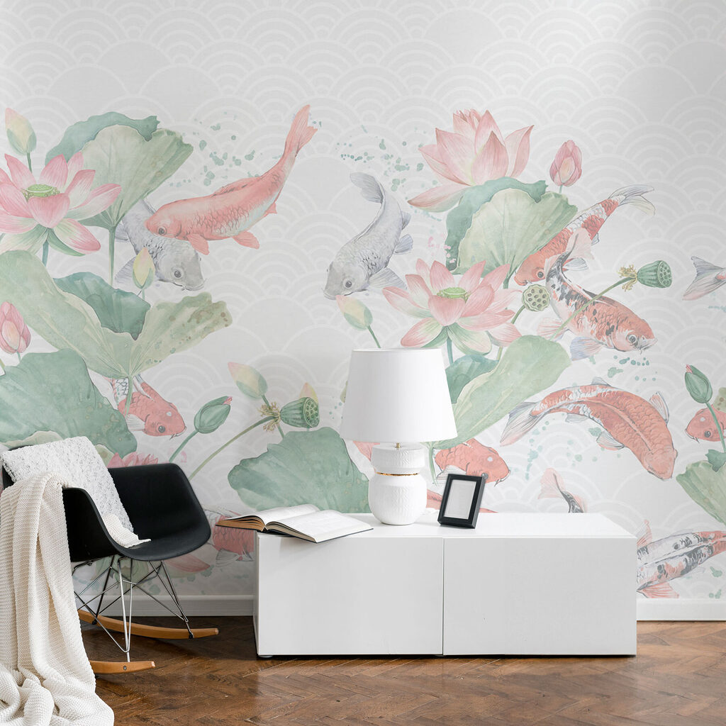 Poissons parmi les lotus — intérieur 2