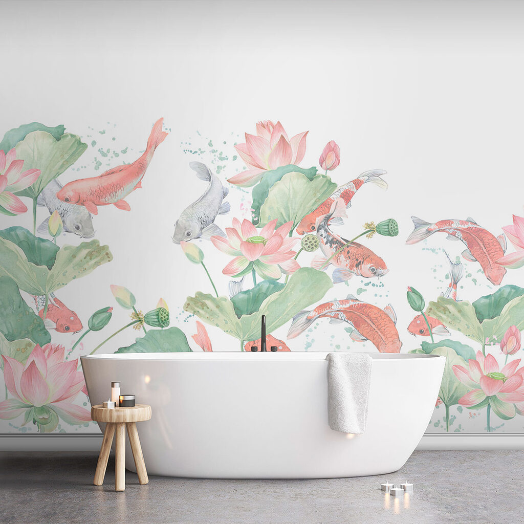 Poissons parmi les lotus — intérieur 2