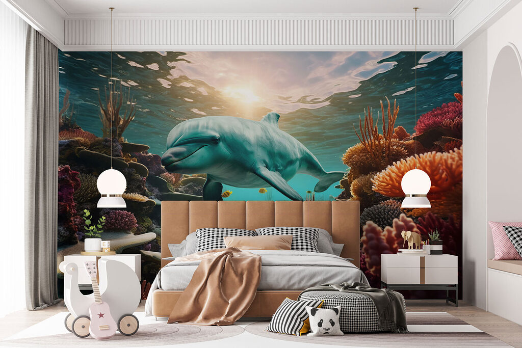 Dauphin parmi les coraux — intérieur 4